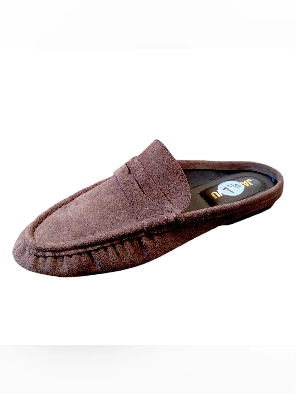Jason Wu Brown Suede Leather Slip On Comfort Mule Flats Women's Size 7.5 NWT